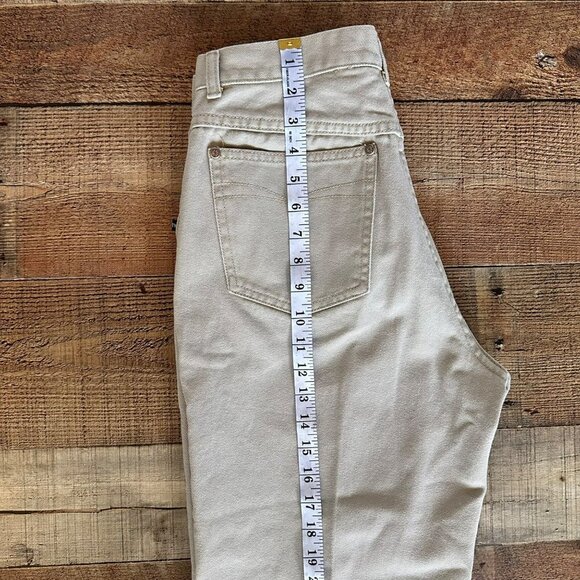 Posted Women's Relaxed Fit Tan Denim Jeans -11 - Picture 8 of 10